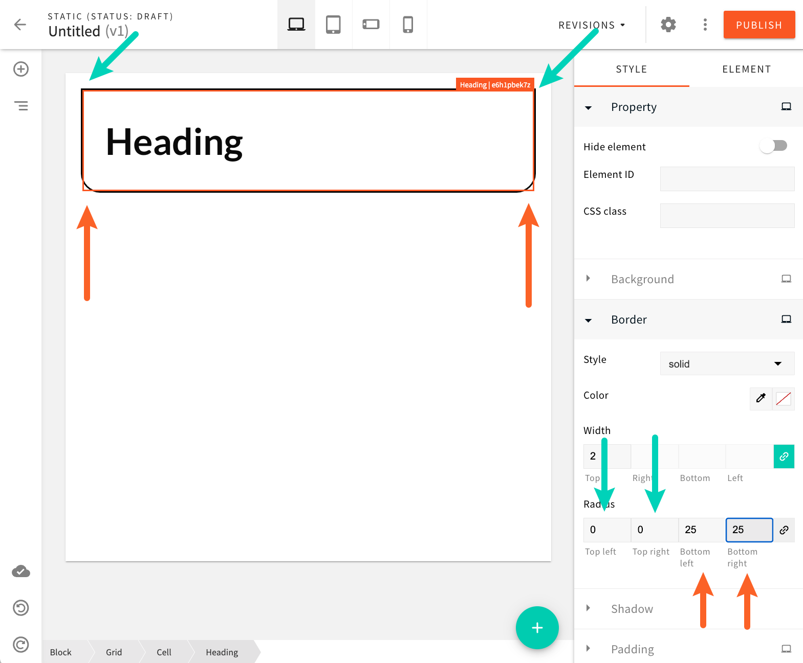 Fixed Applying Separate Border Radius Values